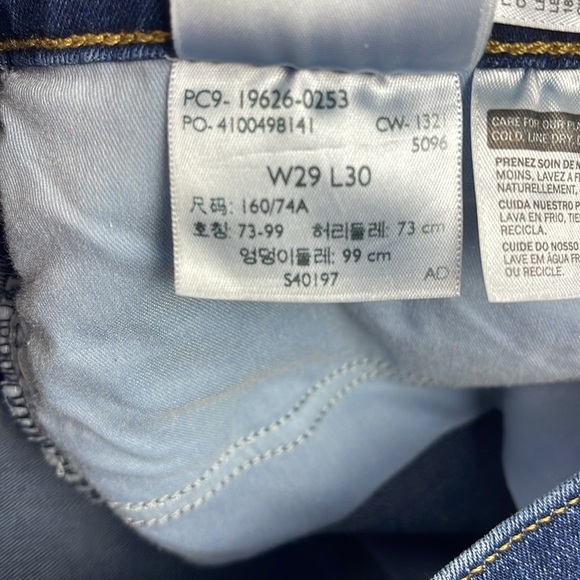 Levi's 311 Shaping Skinny Maui Views Dark Wash Wash Jeans. Size 29 - Picture 13 of 13